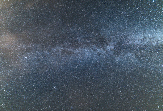 Milky Way over the clear night sky.