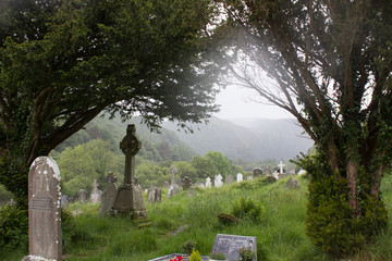 Glendalough in rainy day
