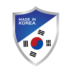 made in Korea icon and vector