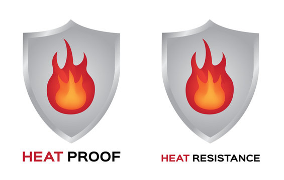 heat proof and resistance vector icon
