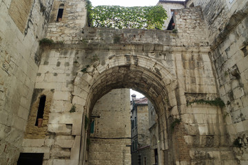 diocletians palace in the croatian town split