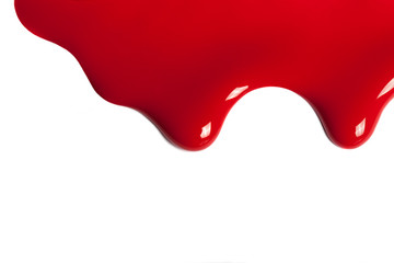 beautiful drip paint close up. drip red paint - Powered by Adobe