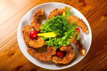 Sesame prawn tempura