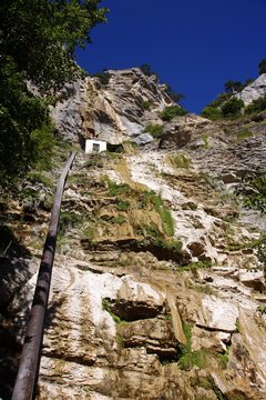 Dry in the summer, the waterfall Uchan Su