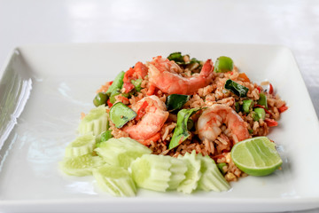Shrimp Chili dip fried rice hot and spicy