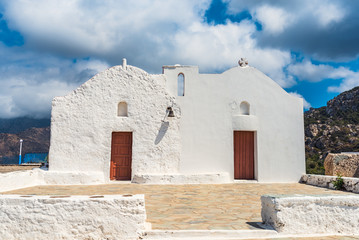 Fototapeta na wymiar Church in a village of Karpathos island, Greece