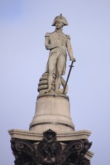 La statue de l'Amiral Nelson à Trafalgar