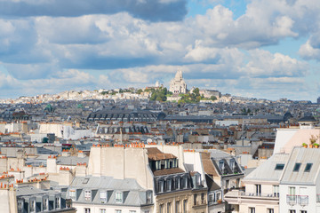 Fototapeta na wymiar cityscape of Paris Mont Matre hill, France