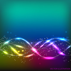 Colorfull abstract waves background. . Illustration in different colors. Vector illustration.