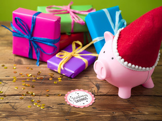 Christmas savings concept