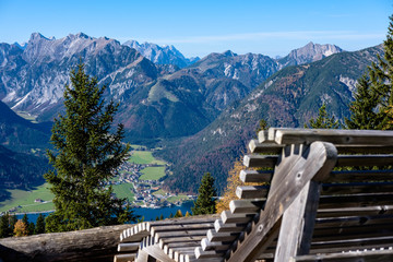 Karwendelpanorama vom Liegestuhl