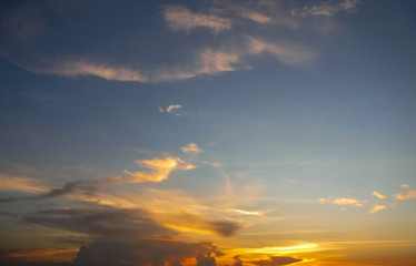 sky beautiful sunset of Thailand.
