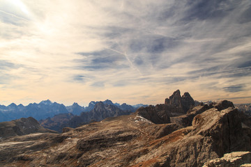 Autumn trekking in the alpine Pusteria valley