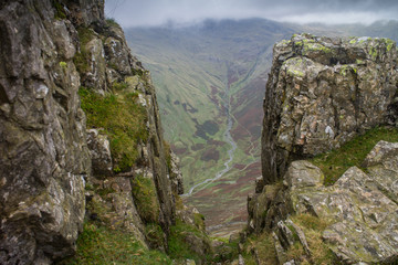 Loooking to Rossett Gill from the Langdale Pikes