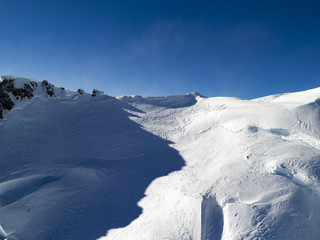 Fototapeta na wymiar Mont Blanc massif from helicopter