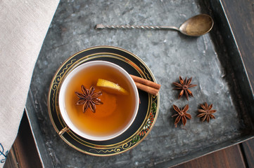 a cup of herbal tea