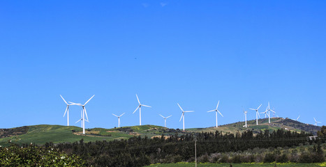 Fototapeta na wymiar wind turbine, Bizerte, Tunisia