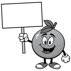 Orange with Sign Illustration