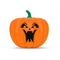Halloween pumpkin with scary face