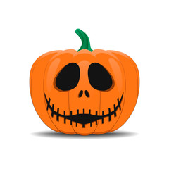 Halloween pumpkin with scary face