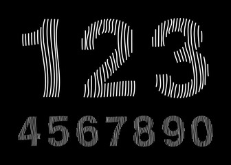 Arabic numerals set 1-10