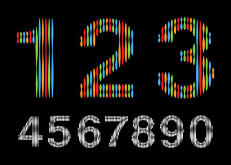 Arabic numerals set 1-10