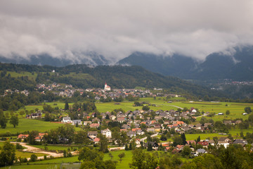 Fototapeta na wymiar Bled, famous destination in Slovenia