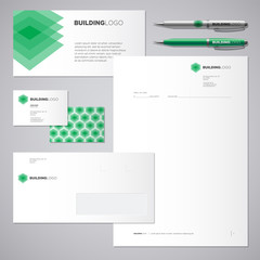 Green building logo and corporate identity