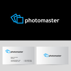 Photo school logo. Squares logo. Framework logo. Photo album logo. Moderation logo. Books logo.
