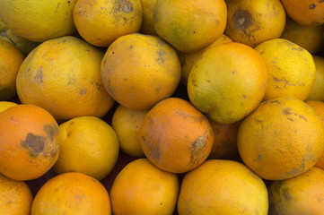 Fresh orange in the supermarket