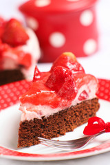 Cake with strawberries