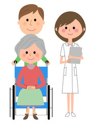 看護師　車椅子の患者