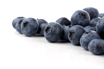 blueberries isolated close up