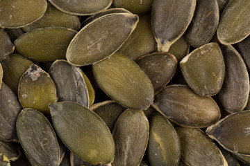 Pumpkin seeds close up