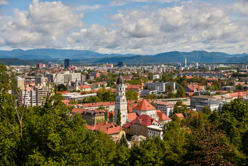 Fototapeta na wymiar Historic Centre of Ljubliana Slovenia