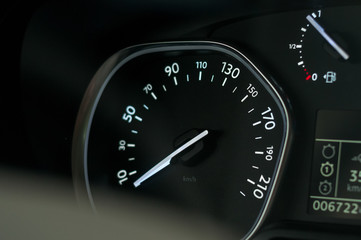 Speedometer in the new car.