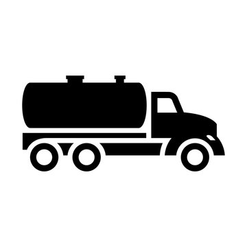 black tanker truck silhouette clip art preview