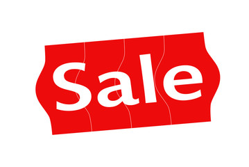 Sale Preisschild als Werbung Banner Hintergrund, Vektor Illustration isoliert auf weißem Hintergrund
