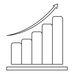 Diagram icon vector thin line