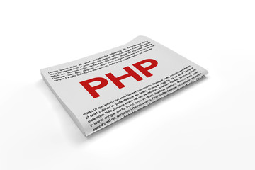 Php on Newspaper background