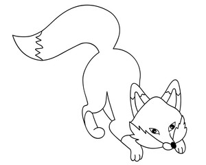 Vector Cute Cartoon Fox