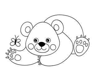 Vector Cute Cartoon Bear