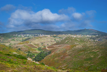 Fototapeta na wymiar The Hills on Cabo da Roca , the extreme point of Europe, Sintra, Portugal.