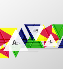 Color triangles background design