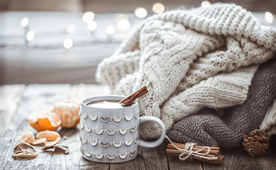 a cozy Christmas tea Cup still life