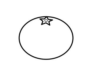 みかん(線画)