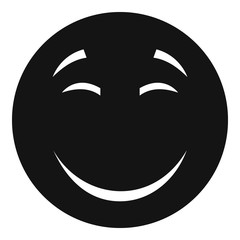 Smile icon vector simple