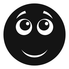 Smile icon vector simple