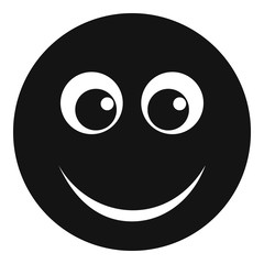 Smile icon vector simple