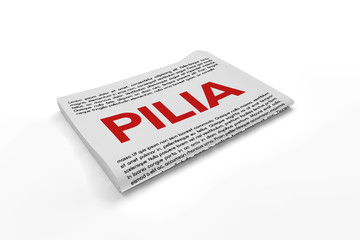 Pilia on Newspaper background